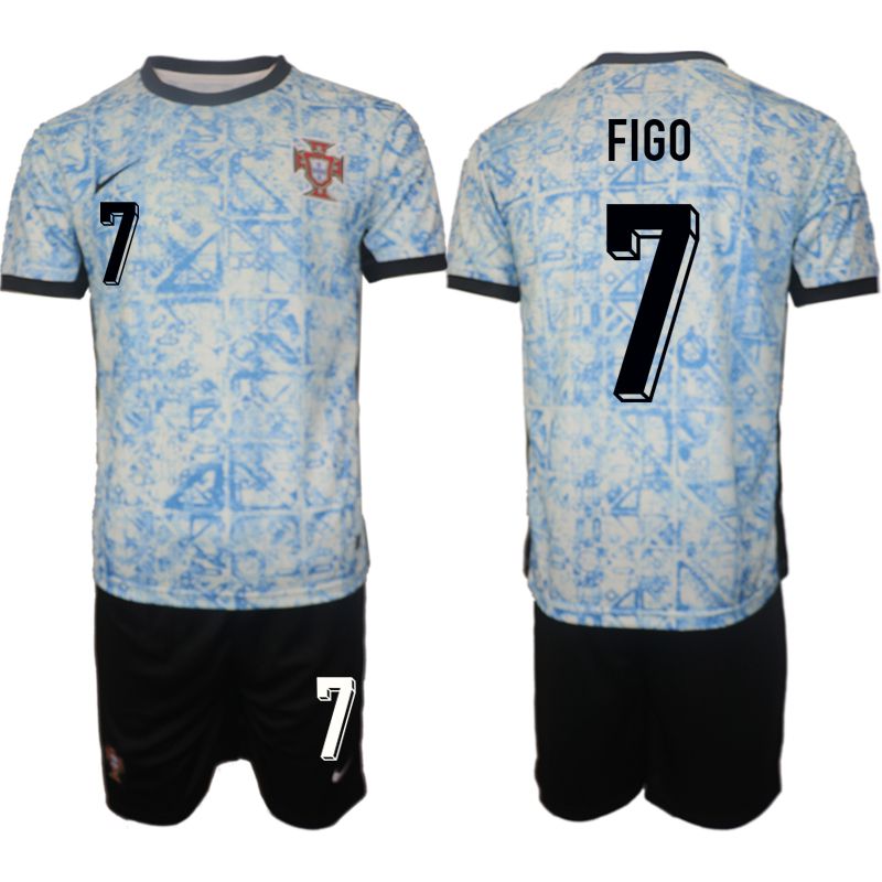 Men 2024-2025 Season Portugal away black #7 Soccer Jerseys